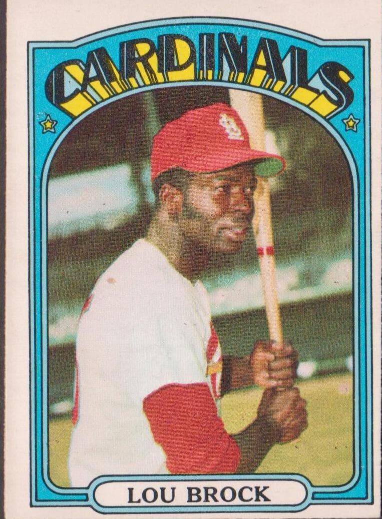 Lou Brock 1972 topps O-Pee-Chee