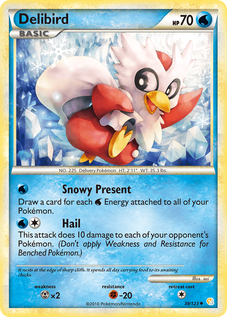 Delibird 2010 Pokemon HeartGold & SoulSilver Reverse Holo