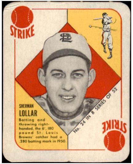 Sherm Lollar 1951 topps Topps Blue Backs