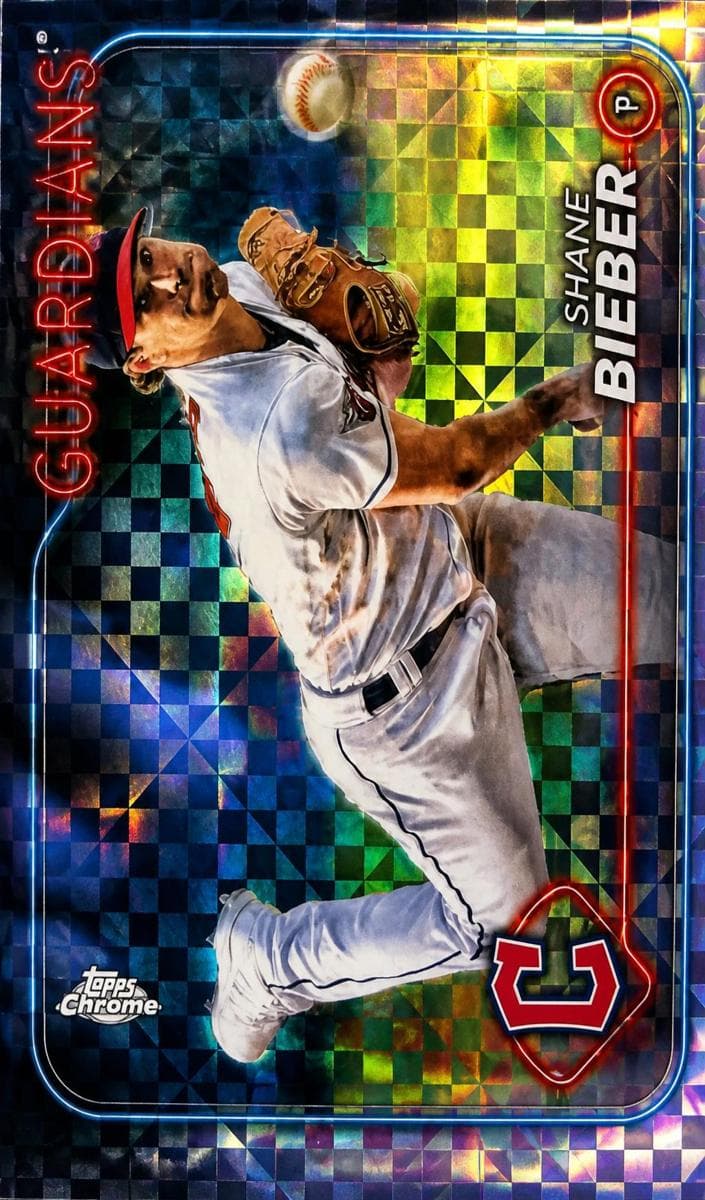 Shane Bieber 2024 topps Topps Chrome