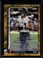 Jayden Higgins 2025 topps Topps Chrome Rookie Autographs - Blue Refractor