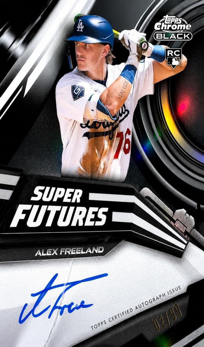 Alex Freeland 2026 topps Topps Chrome Black