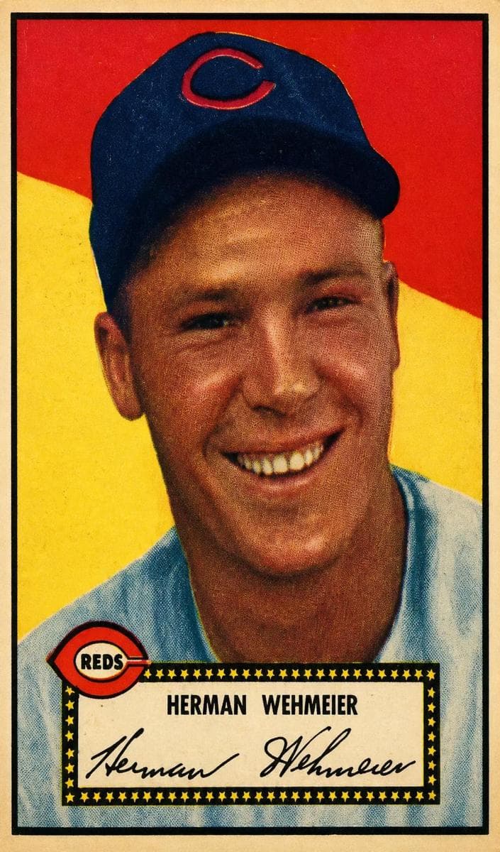 Herman Wehmeier 1952 topps Topps
