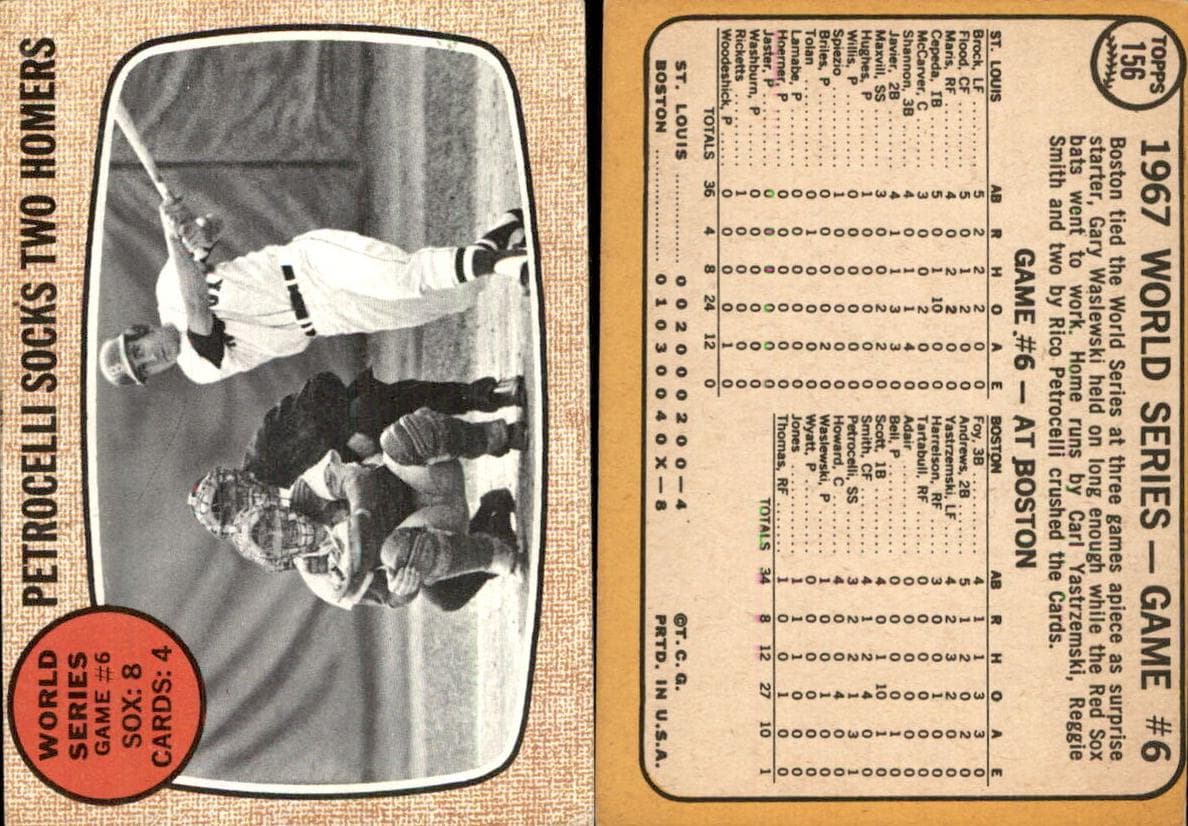 World Series Game #6 - Petrocelli Socks Two Homers 1968 topps Topps