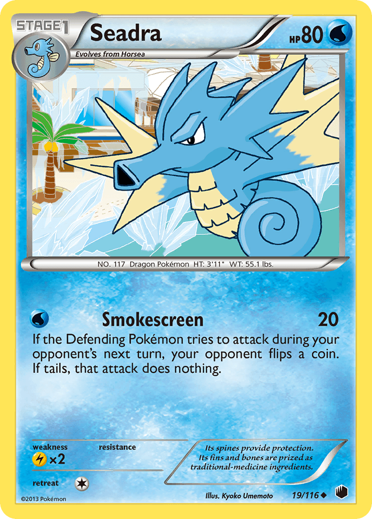Seadra 2013 Pokemon Plasma Freeze Reverse Holo