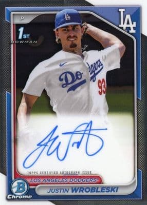 Justin Wrobleski 2024 bowman Bowman Chrome Prospect Auto (1st)