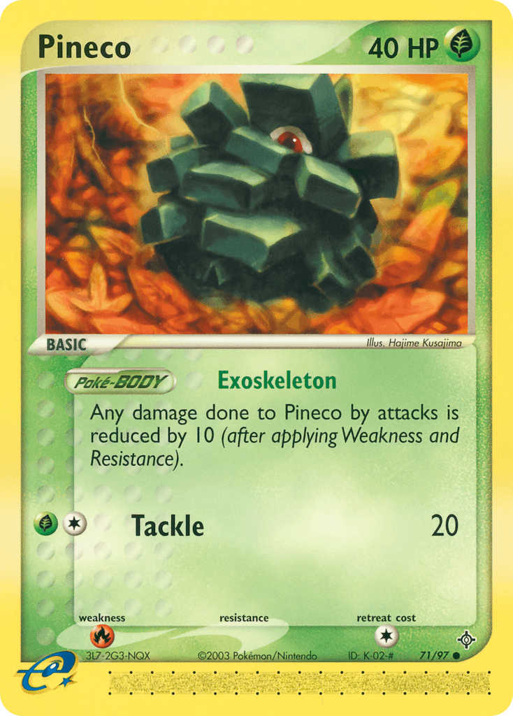 Pineco 2003 Pokemon Dragon