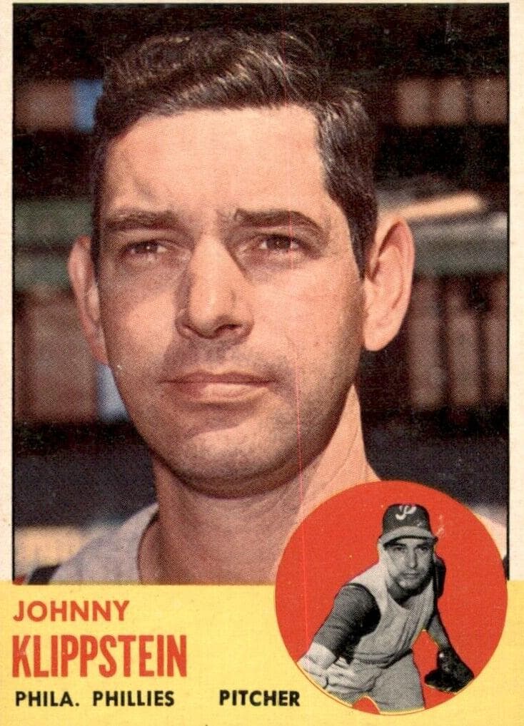 Johnny Klippstein 1963 topps Topps