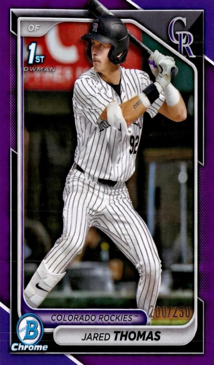 Jared Thomas 2024 bowman Bowman Draft Sapphire Edition
