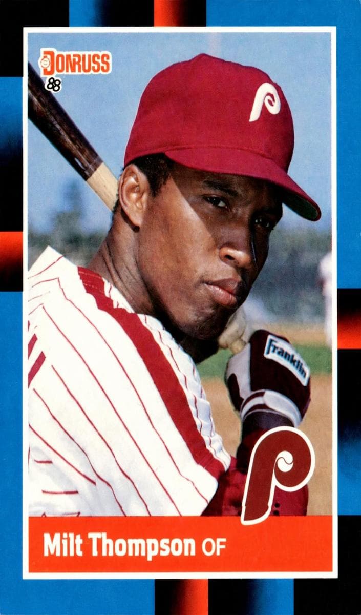 Milt Thompson 1988 panini Donruss