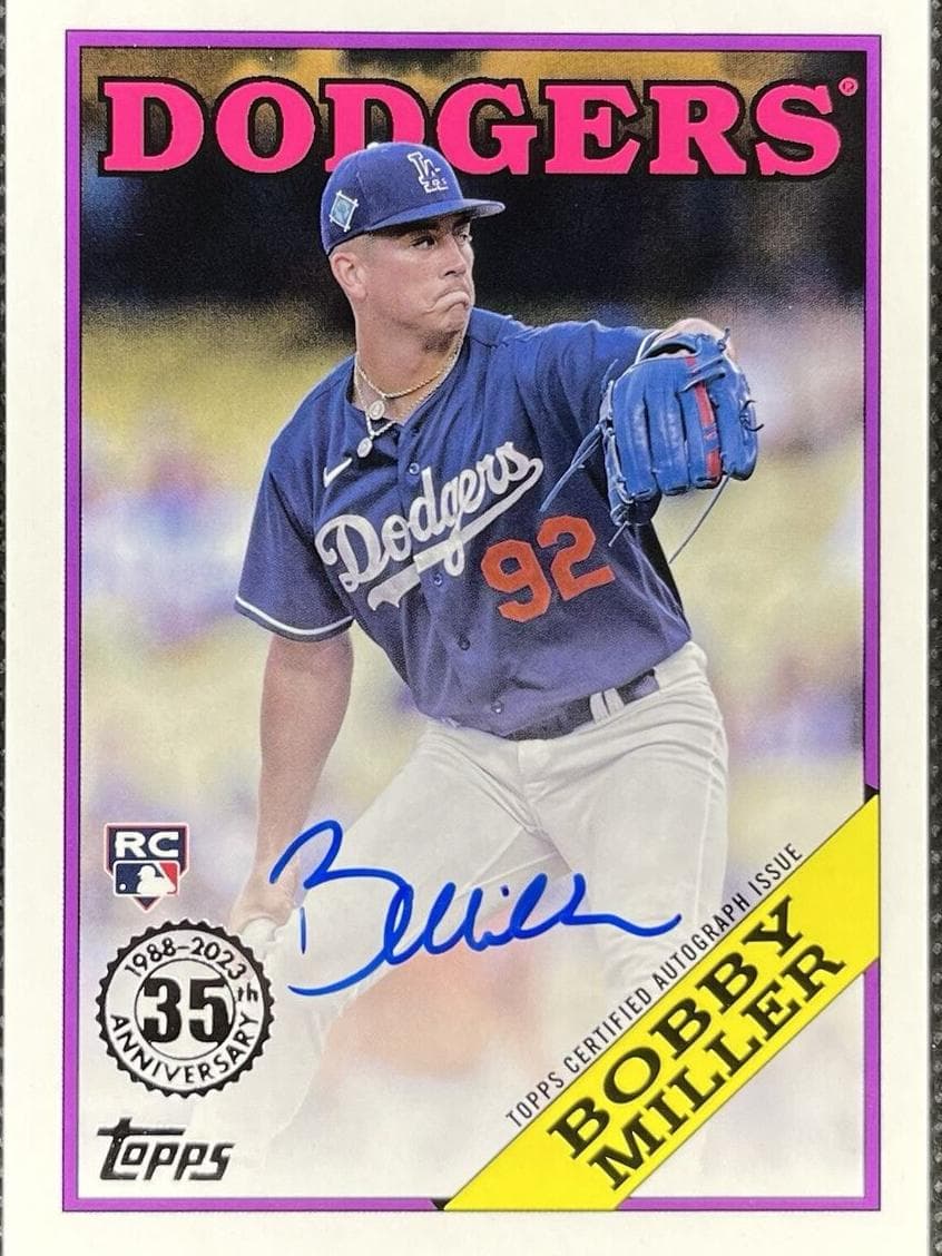 Bobby Miller 2023 topps Topps Update