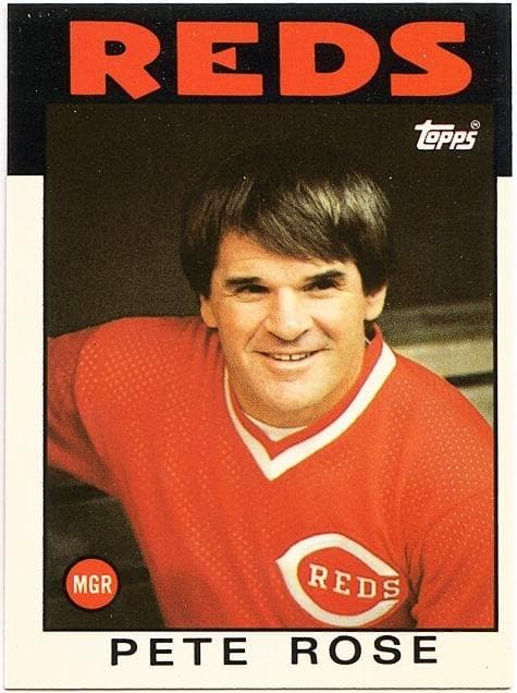 Pete Rose 1986 topps Tiffany