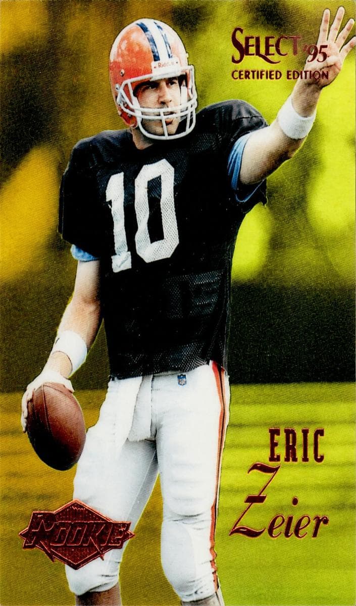 Eric Zeier 1995 panini Certified Football Mirror Gold
