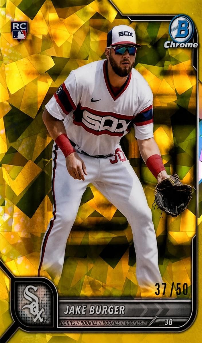 Jake Burger 2022 bowman Bowman Chrome Sapphire Edition