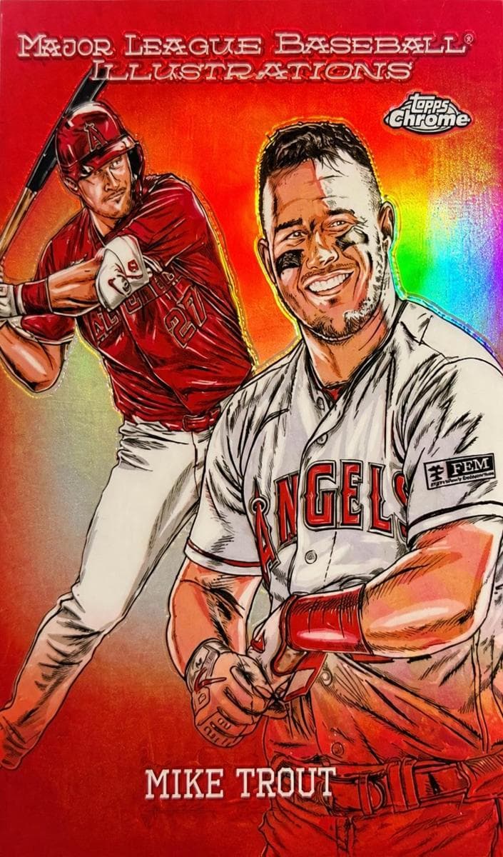 Mike Trout 2024 topps Topps Chrome Update