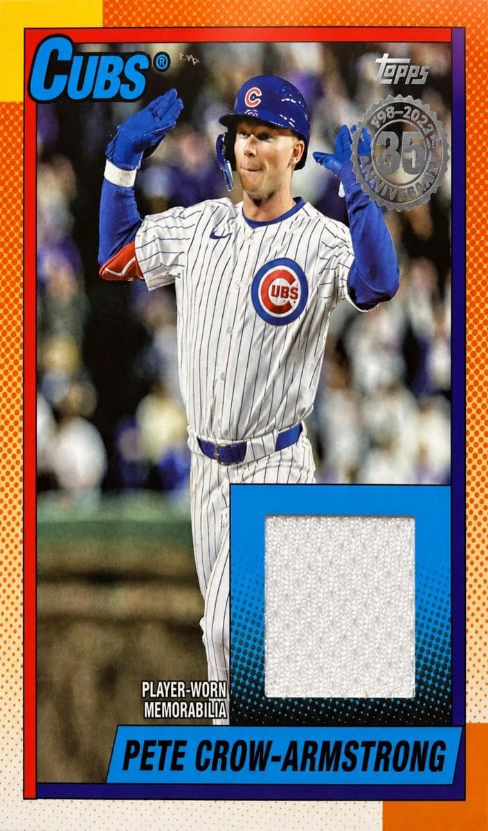 Pete Crow-Armstrong 2025 topps Update 1990 Topps Baseball Relic