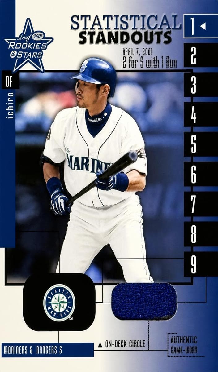Ichiro Suzuki 2001 leaf Leaf Rookies & Stars