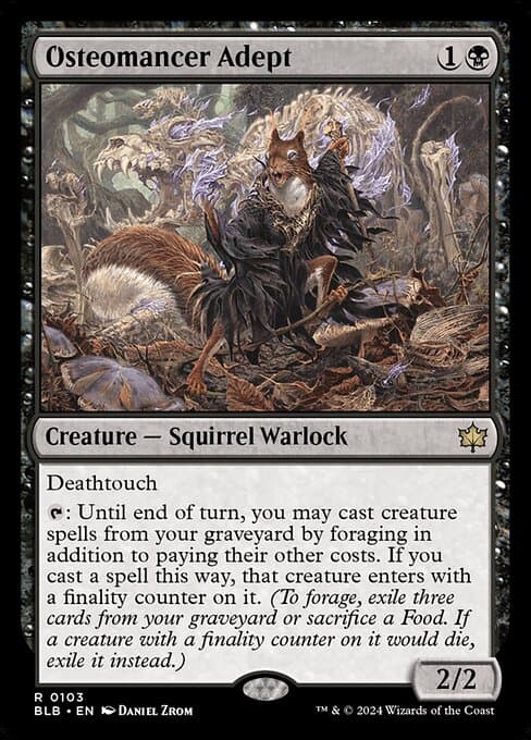 Osteomancer Adept 2024 Magic: The Gathering Bloomburrow Foil