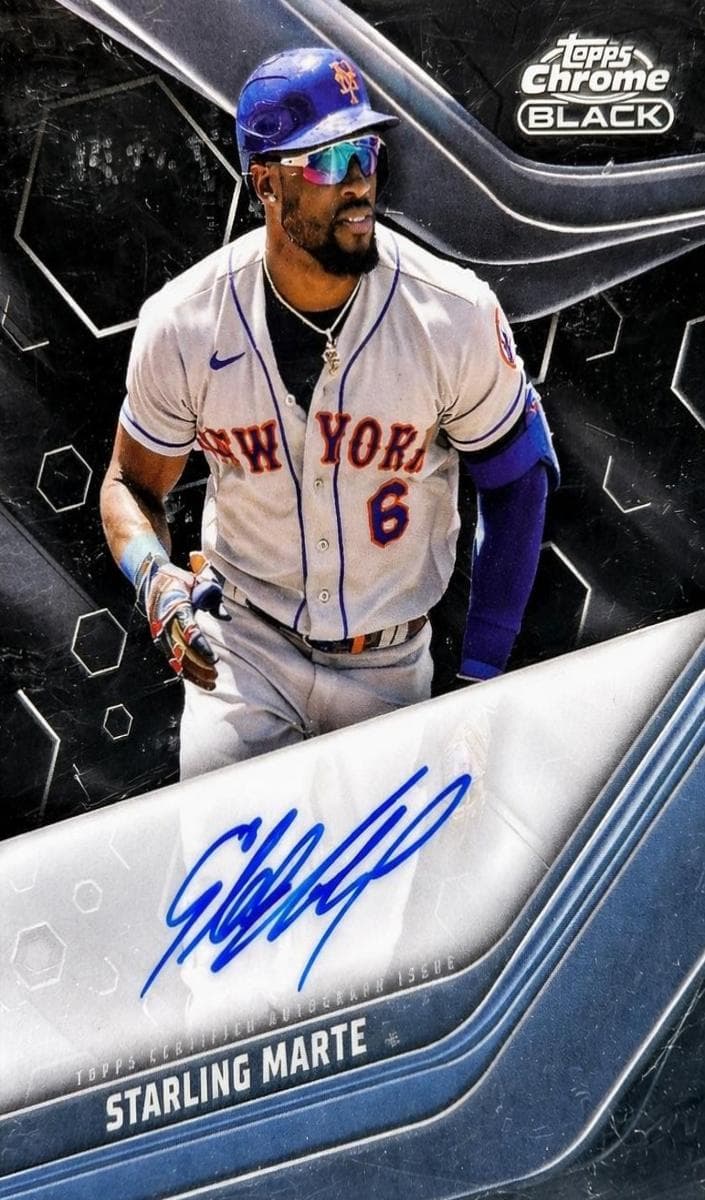 Starling Marte 2023 topps Topps Chrome Black