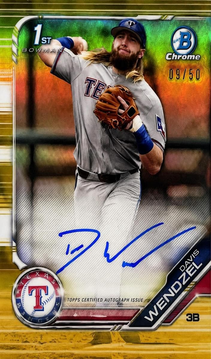 Davis Wendzel 2019 bowman Bowman Draft