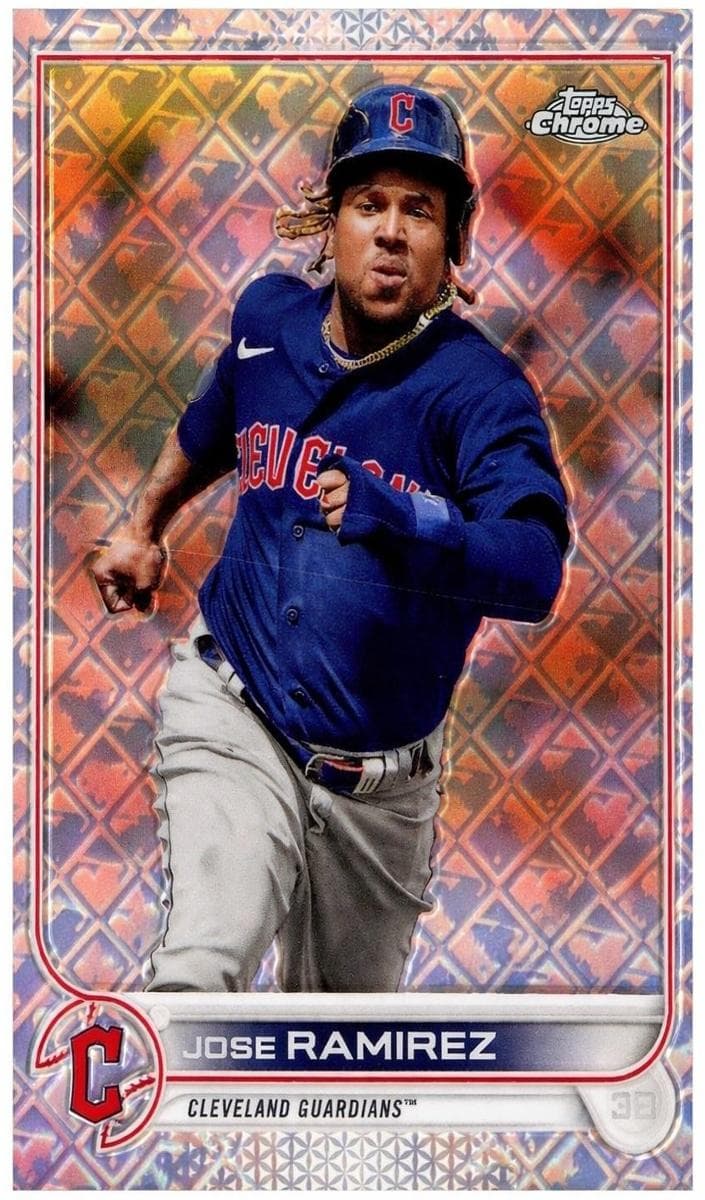Jose Ramirez 2022 topps Topps Chrome Logofractor Edition