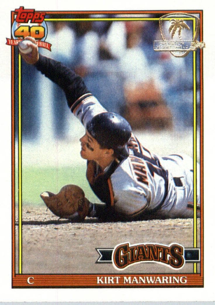 Kirt Manwaring 1991 topps Topps