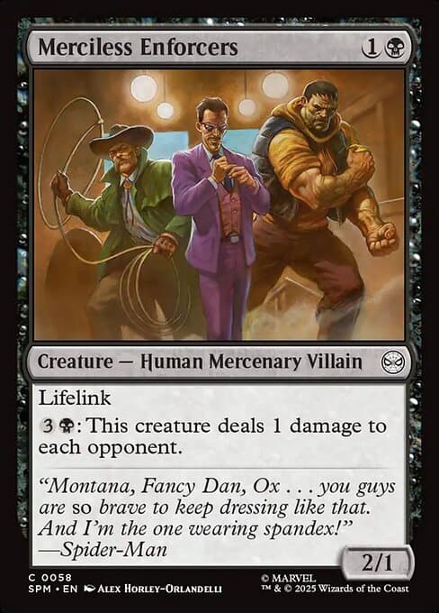 Merciless Enforcers 2025 Magic: The Gathering Marvel Spider-Man