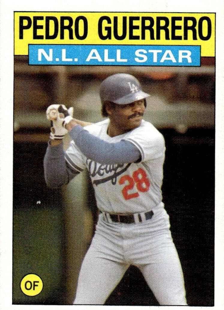 Pedro Guerrero 1986 topps