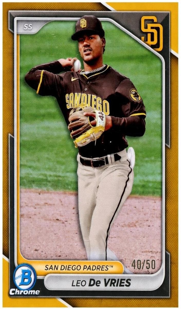 Leo De Vries 2024 bowman Bowman Draft Sapphire Edition