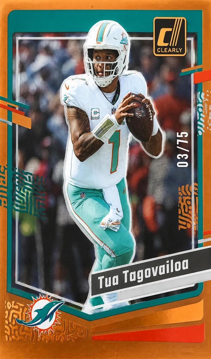 Tua Tagovailoa 2023 panini Clearly Donruss