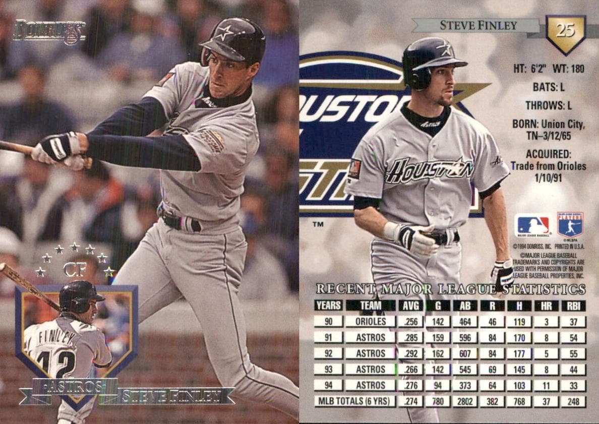 Steve Finley 1995 panini Donruss