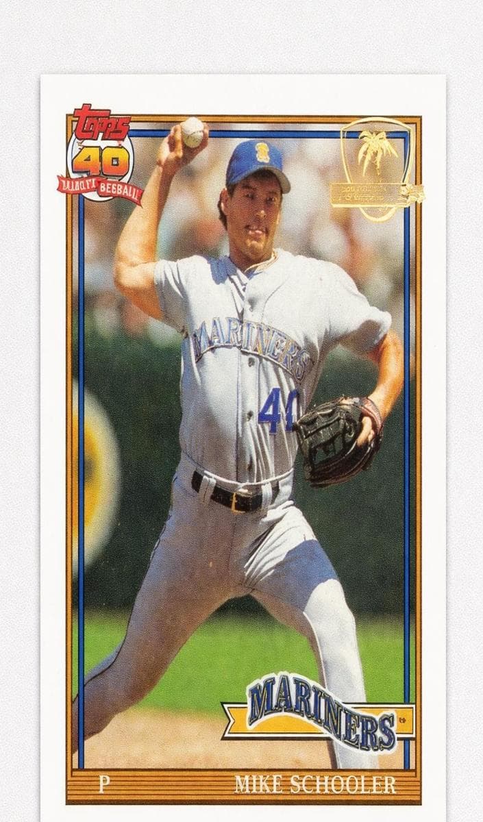 Mike Schooler 1991 topps Topps