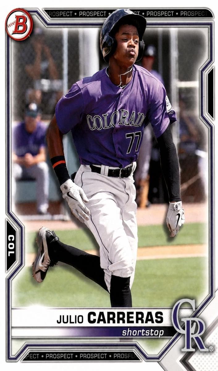 Julio Carreras 2021 bowman Bowman Draft