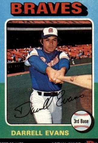 Darrell Evans trading card