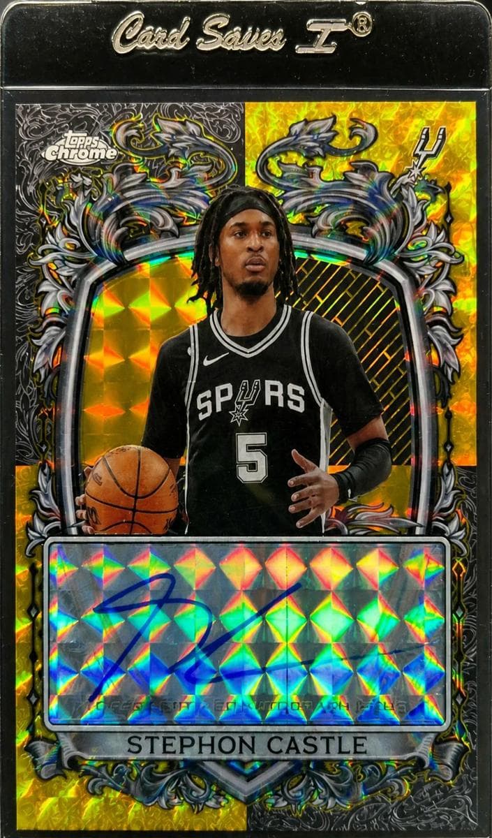 Stephon Castle 2025 Topps Chrome auto card