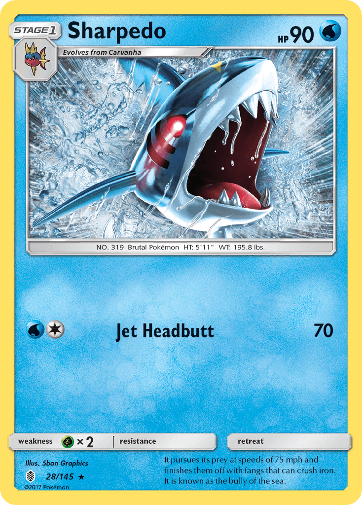Sharpedo 2017 Pokemon Guardians Rising Reverse Holo