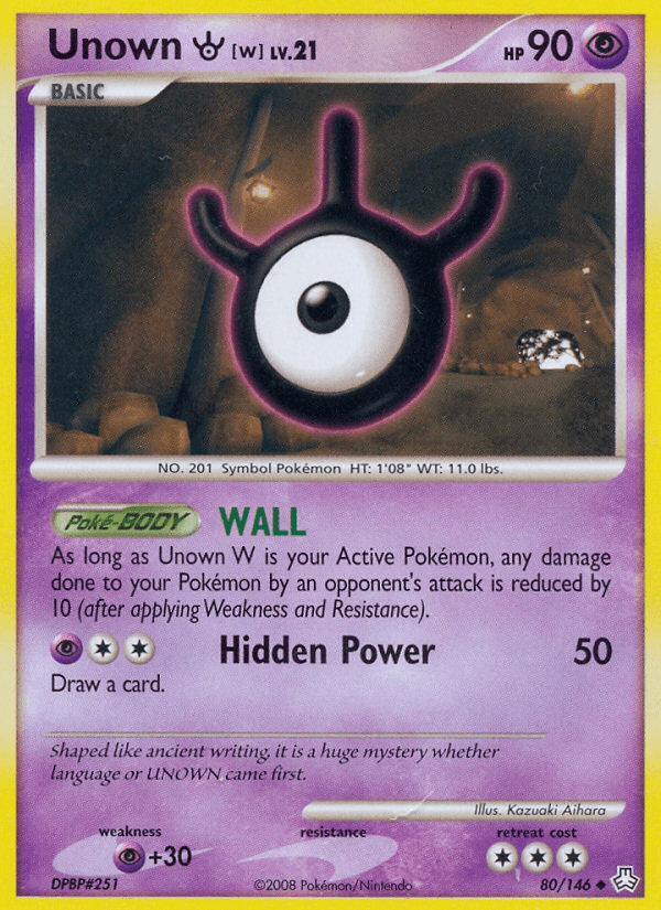 Unown W 2008 Pokemon Legends Awakened