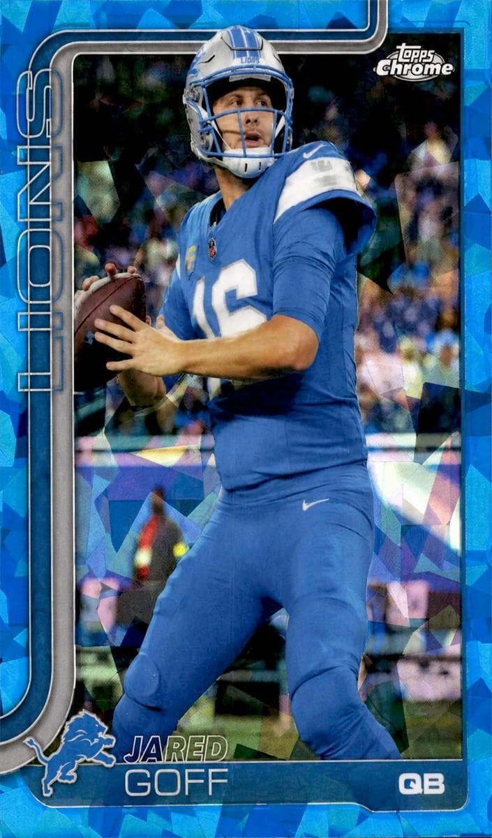 Jared Goff 2025 topps Topps Chrome Sapphire
