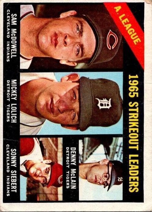 A.L. Strikeout Leaders 1966 topps Topps