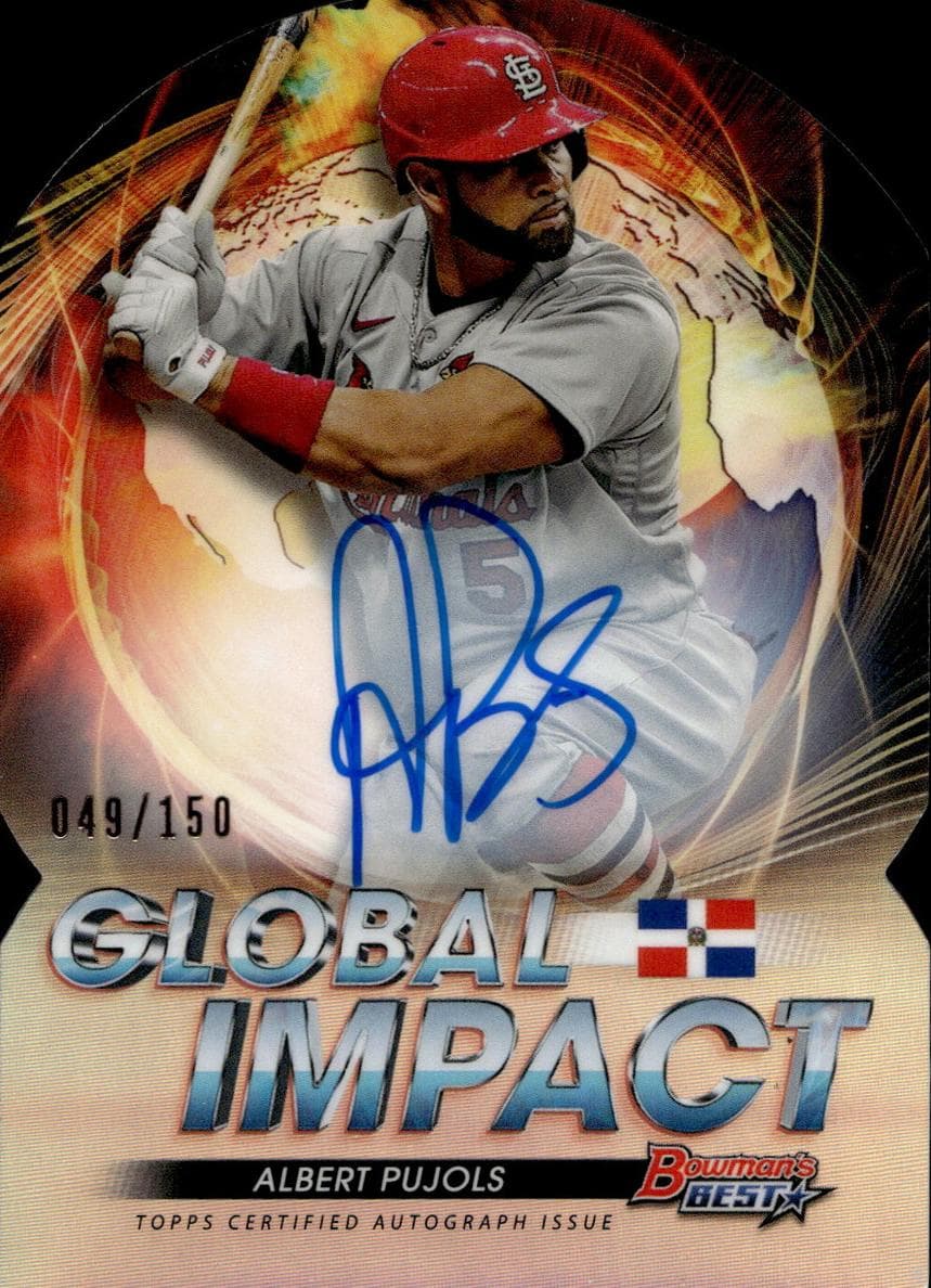 Albert Pujols 2022 Bowman's Best auto card