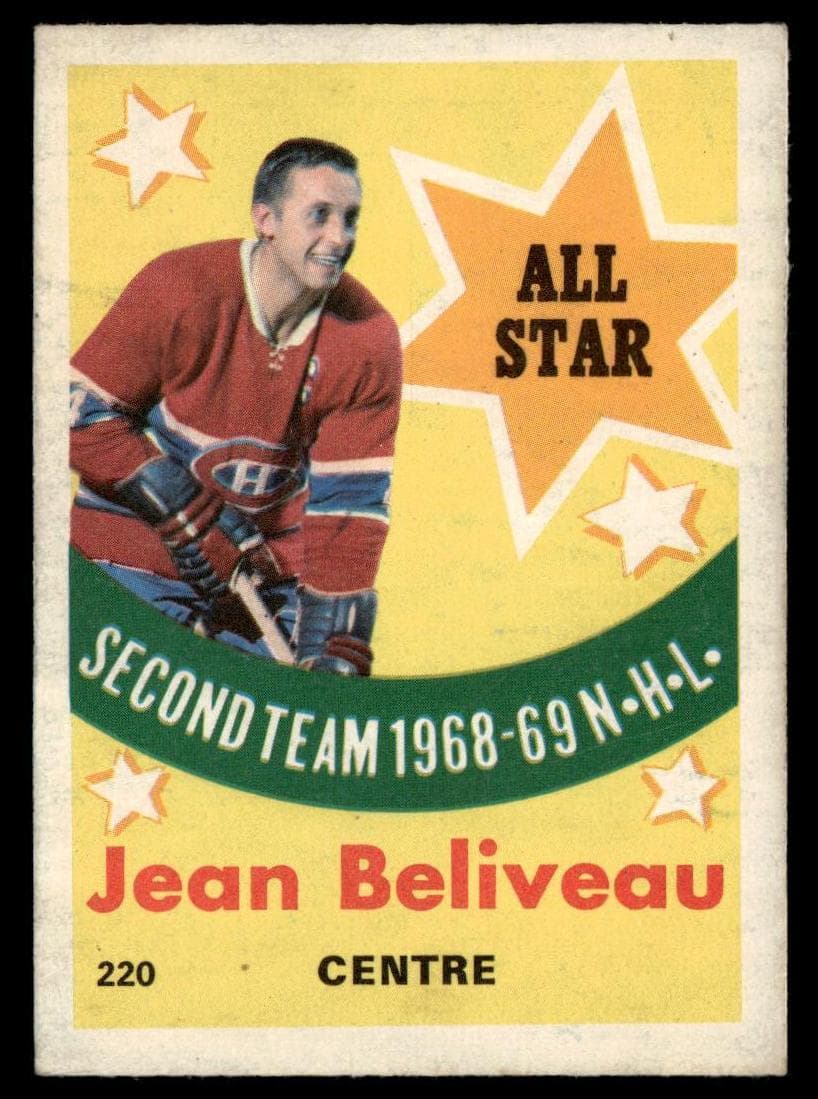 Jean Beliveau 1969 topps O-Pee-Chee