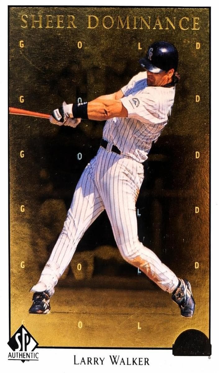 Larry Walker 1998 unknown Sp Authentic Sheer Dominance Baseball Gold