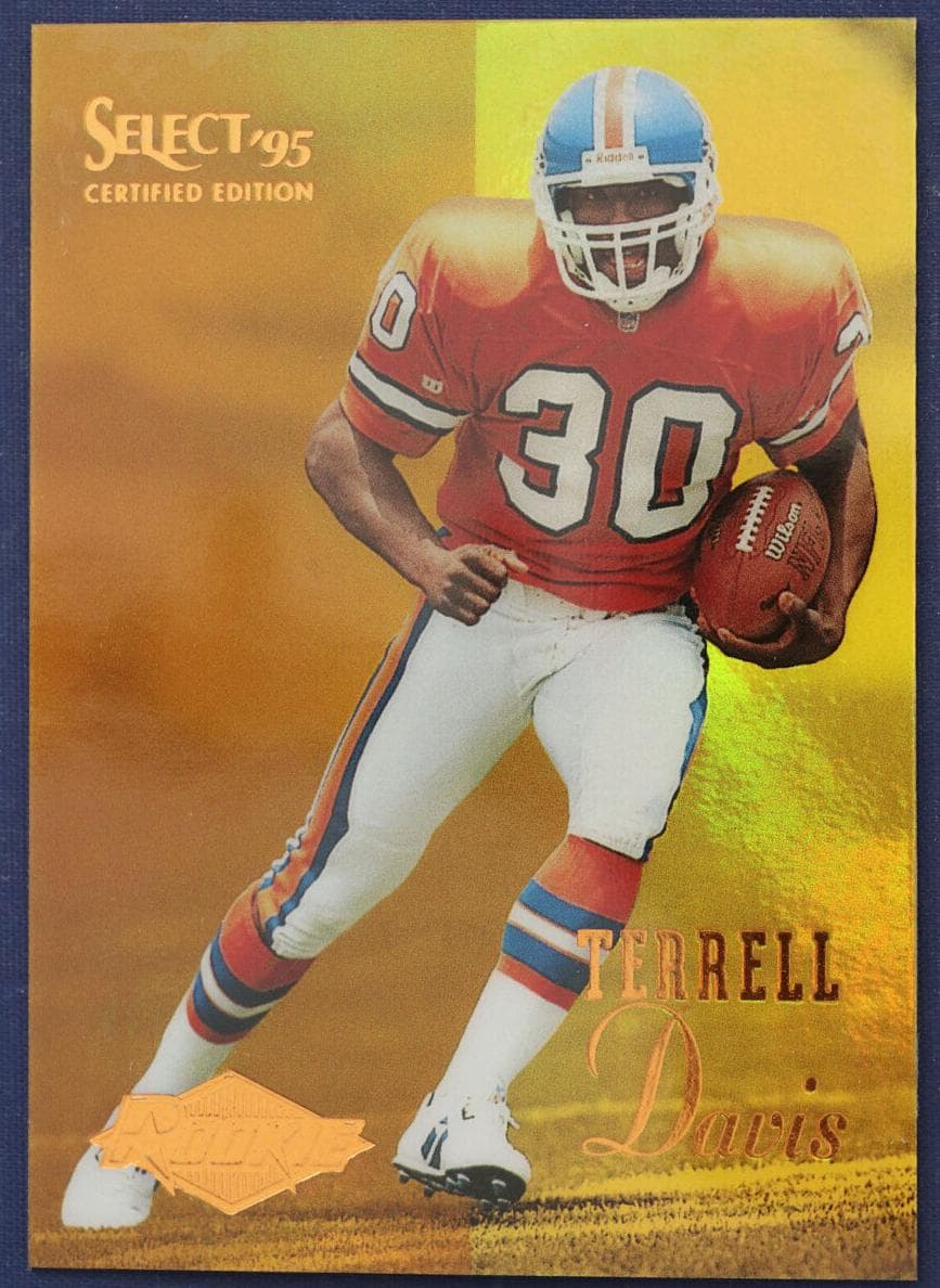 Terrell Davis 1995 panini Certified Football Mirror Gold