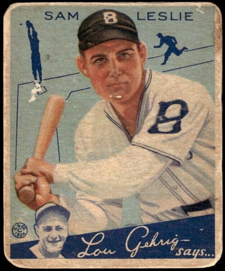 Sam Leslie 1934 unknown Goudey