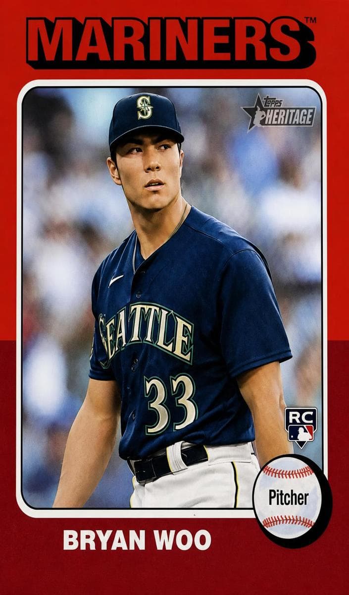 Bryan Woo 2024 topps Topps Heritage