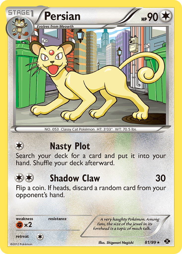 Persian 2012 Pokemon Next Destinies Reverse Holo
