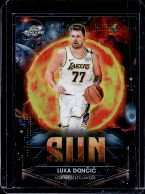 Luka Doncic 2025 topps Topps Chrome Cosmic Planetary Pursuit - Sun