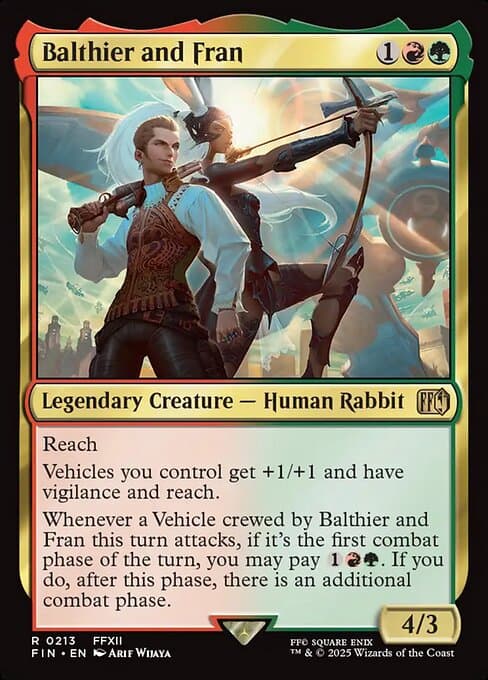 Balthier and Fran 2025 Magic: The Gathering Final Fantasy Borderless Foil
