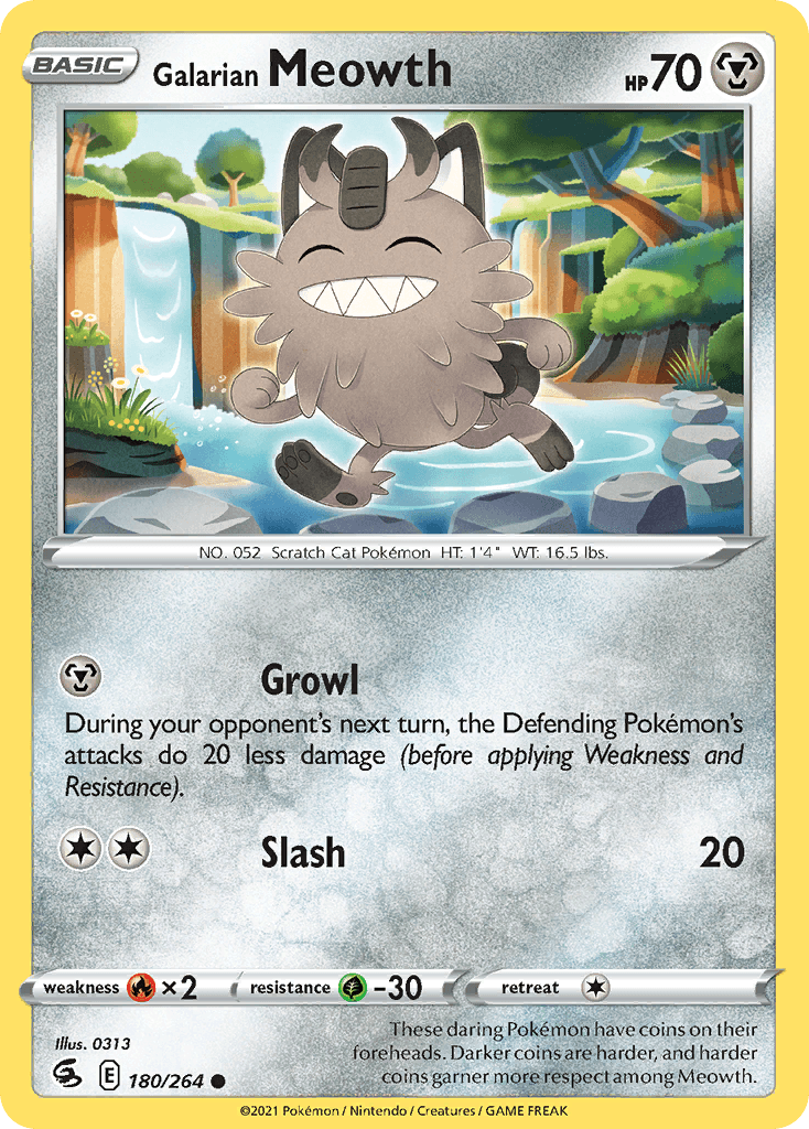 Galarian Meowth 2021 Pokemon Korean Start Deck 100