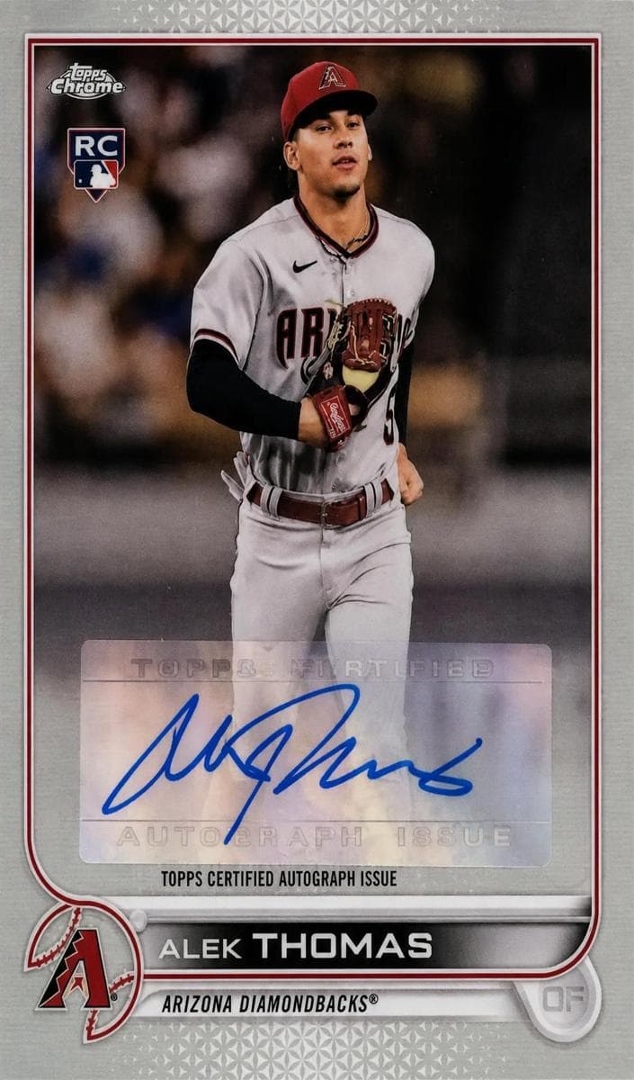 Alek Thomas 2022 topps Topps Chrome Update